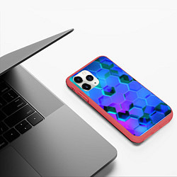 Чехол iPhone 11 Pro матовый Geometry, цвет: 3D-красный — фото 2