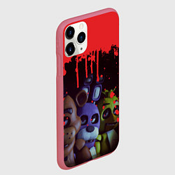 Чехол iPhone 11 Pro матовый Five Nights At Freddys, цвет: 3D-малиновый — фото 2