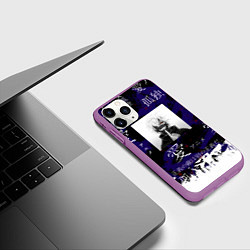 Чехол iPhone 11 Pro матовый Токийский гуль, цвет: 3D-фиолетовый — фото 2