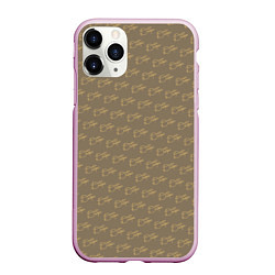 Чехол iPhone 11 Pro матовый Будь Добрее, цвет: 3D-розовый