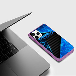 Чехол iPhone 11 Pro матовый Forza Horizon, цвет: 3D-фиолетовый — фото 2