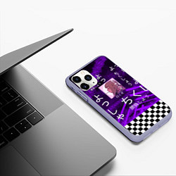 Чехол iPhone 11 Pro матовый Аниме, цвет: 3D-светло-сиреневый — фото 2