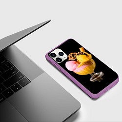 Чехол iPhone 11 Pro матовый Мороженое, цвет: 3D-фиолетовый — фото 2