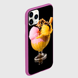 Чехол iPhone 11 Pro матовый Мороженое, цвет: 3D-фиолетовый — фото 2