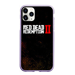 Чехол iPhone 11 Pro матовый RED DEAD REDEMPTION 2, цвет: 3D-светло-сиреневый