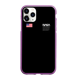 Чехол iPhone 11 Pro матовый NASA, цвет: 3D-фиолетовый