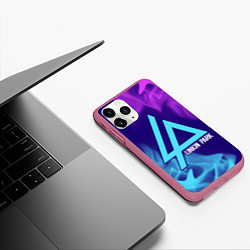 Чехол iPhone 11 Pro матовый LINKIN PARK ЛИНКИН ПАРК, цвет: 3D-малиновый — фото 2