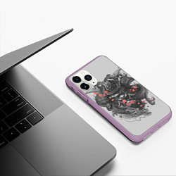 Чехол iPhone 11 Pro матовый Samurai, цвет: 3D-сиреневый — фото 2