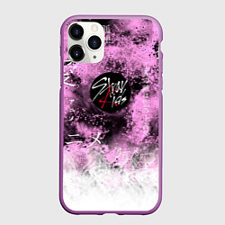 Чехол iPhone 11 Pro матовый Stray kids, цвет: 3D-фиолетовый