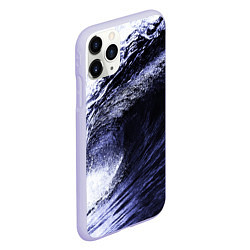 Чехол iPhone 11 Pro матовый Волна, цвет: 3D-светло-сиреневый — фото 2