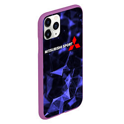Чехол iPhone 11 Pro матовый MITSUBISHI, цвет: 3D-фиолетовый — фото 2