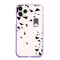 Чехол iPhone 11 Pro матовый Monsta X, цвет: 3D-сиреневый