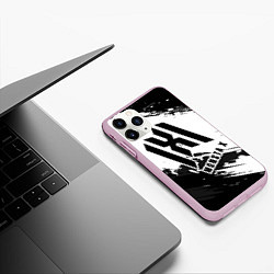 Чехол iPhone 11 Pro матовый Monsta X, цвет: 3D-розовый — фото 2