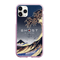 Чехол iPhone 11 Pro матовый Ghost of Tsushima, цвет: 3D-розовый