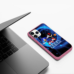 Чехол iPhone 11 Pro матовый Sonic SEGA, цвет: 3D-малиновый — фото 2