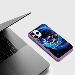 Чехол iPhone 11 Pro матовый Sonic SEGA, цвет: 3D-фиолетовый — фото 2