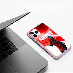 Чехол iPhone 11 Pro матовый FORTNITE, цвет: 3D-розовый — фото 2