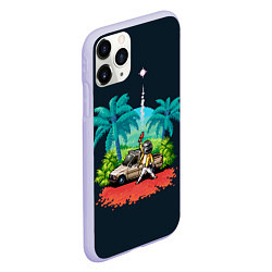 Чехол iPhone 11 Pro матовый PUBG Pixel, цвет: 3D-светло-сиреневый — фото 2