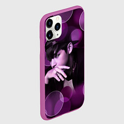 Чехол iPhone 11 Pro матовый BTS, цвет: 3D-фиолетовый — фото 2
