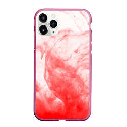 Чехол iPhone 11 Pro матовый RED SMOKE, цвет: 3D-малиновый