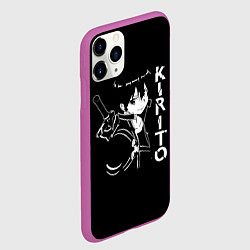 Чехол iPhone 11 Pro матовый Kirito, цвет: 3D-фиолетовый — фото 2