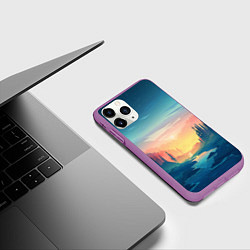 Чехол iPhone 11 Pro матовый Природа, цвет: 3D-фиолетовый — фото 2