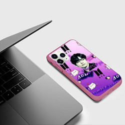 Чехол iPhone 11 Pro матовый I purple you, цвет: 3D-малиновый — фото 2