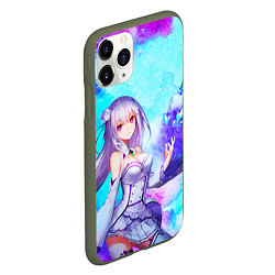 Чехол iPhone 11 Pro матовый Re:Zero, цвет: 3D-темно-зеленый — фото 2