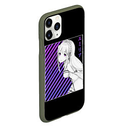 Чехол iPhone 11 Pro матовый Re:Zero, цвет: 3D-темно-зеленый — фото 2