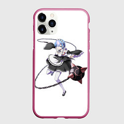 Чехол iPhone 11 Pro матовый Re:Zero, цвет: 3D-малиновый