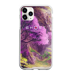 Чехол iPhone 11 Pro матовый Ghost of Tsushima, цвет: 3D-белый