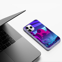 Чехол iPhone 11 Pro матовый Фентези, цвет: 3D-светло-сиреневый — фото 2