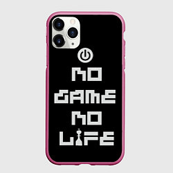 Чехол iPhone 11 Pro матовый NO GAME NO LIFE, цвет: 3D-малиновый