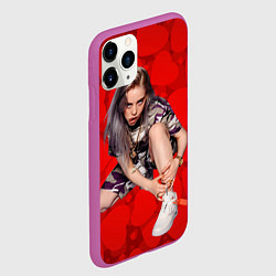Чехол iPhone 11 Pro матовый Billie Eilish Билли Айлиш, цвет: 3D-фиолетовый — фото 2