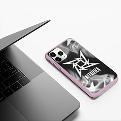 Чехол iPhone 11 Pro матовый METALLICA МЕТАЛЛИКА, цвет: 3D-розовый — фото 2