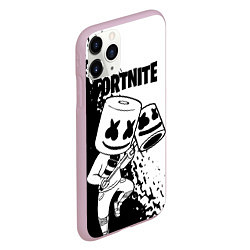 Чехол iPhone 11 Pro матовый FORTNITE MARSHMELLO, цвет: 3D-розовый — фото 2