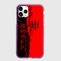 Чехол iPhone 11 Pro матовый ВЕДЬМАК, цвет: 3D-фиолетовый