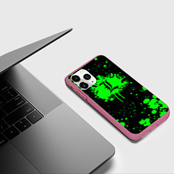 Чехол iPhone 11 Pro матовый Death Note, цвет: 3D-малиновый — фото 2
