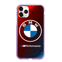Чехол iPhone 11 Pro матовый BMW БМВ, цвет: 3D-сиреневый