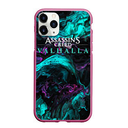 Чехол iPhone 11 Pro матовый Assassins Creed Valhalla, цвет: 3D-малиновый