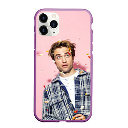 Чехол iPhone 11 Pro матовый ROBERT PATTINSON, цвет: 3D-фиолетовый