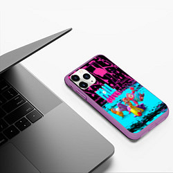 Чехол iPhone 11 Pro матовый Fall Guys, цвет: 3D-фиолетовый — фото 2