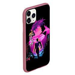 Чехол iPhone 11 Pro матовый JoJo’s Bizarre Adventure, цвет: 3D-малиновый — фото 2