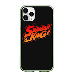 Чехол iPhone 11 Pro матовый Шаман Кинг, цвет: 3D-салатовый
