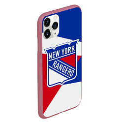 Чехол iPhone 11 Pro матовый Нью-Йорк Рейнджерс, цвет: 3D-малиновый — фото 2