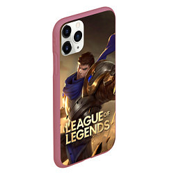 Чехол iPhone 11 Pro матовый League of legends Гарен, цвет: 3D-малиновый — фото 2