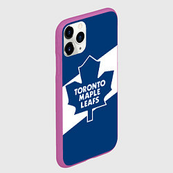 Чехол iPhone 11 Pro матовый Торонто Мейпл Лифс, цвет: 3D-фиолетовый — фото 2