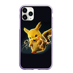 Чехол iPhone 11 Pro матовый Pikachu Pika Pika, цвет: 3D-светло-сиреневый