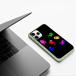 Чехол iPhone 11 Pro матовый Among Us, цвет: 3D-салатовый — фото 2