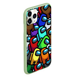 Чехол iPhone 11 Pro матовый Among us, цвет: 3D-салатовый — фото 2